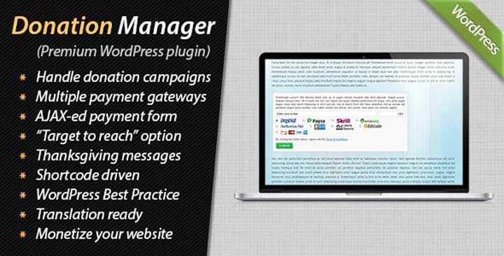 Donation Manager for WordPress