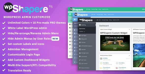 WordPress Admin Theme - WPShapere