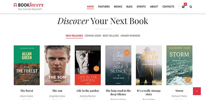 Booklovers bookstore theme