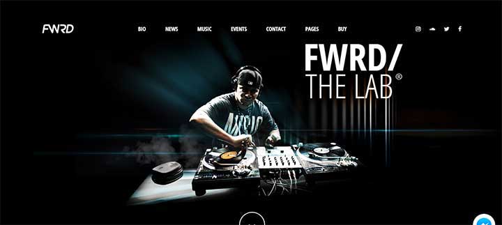 FWRD nightclub WordPress theme