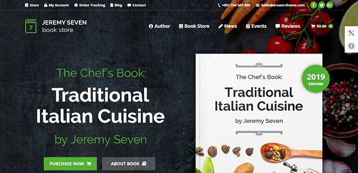 The7 online bookstore template
