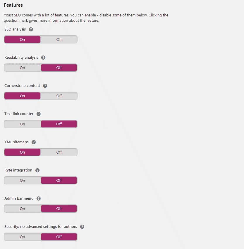yoast seo plugin settings