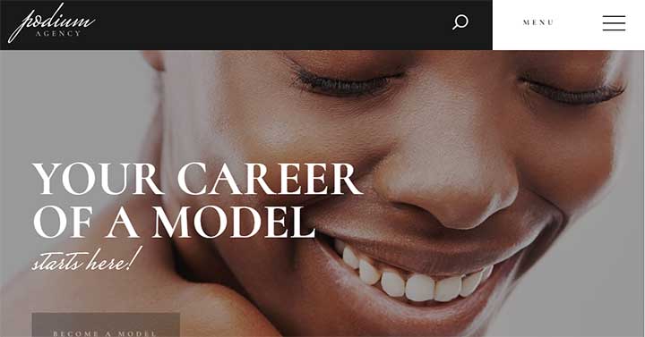Podium WordPress Theme for Models