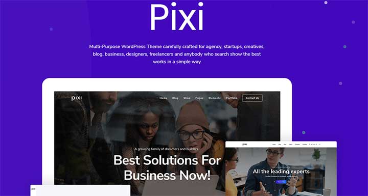 Pixi Creative Multi-Purpose RTL WordPress Theme