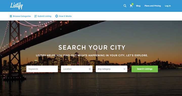 Listify WordPress directory theme