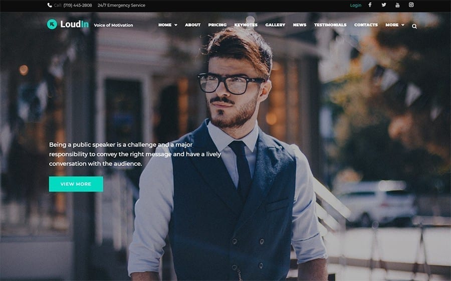 Consulting firm homepage layout from an Elementor WordPress theme demo