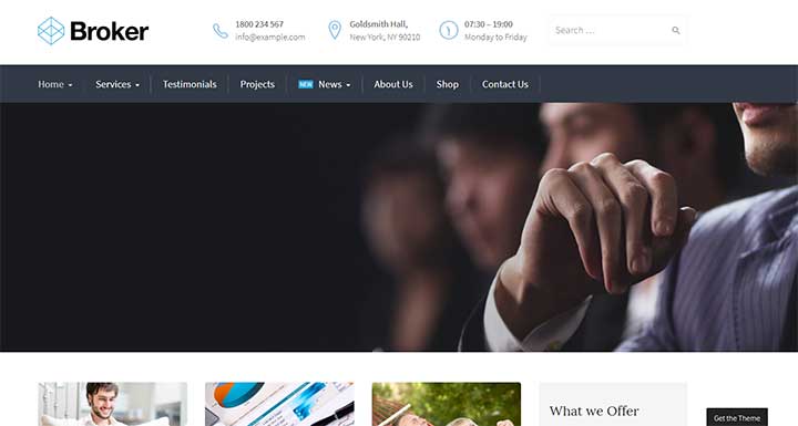 Broker WordPress insurance theme