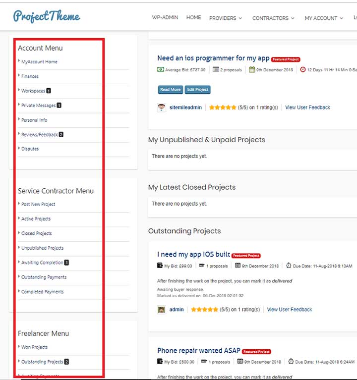How to Use Project Bidding WordPress Theme