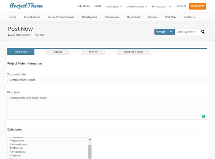 Sitemile Project Bidding WordPress Theme