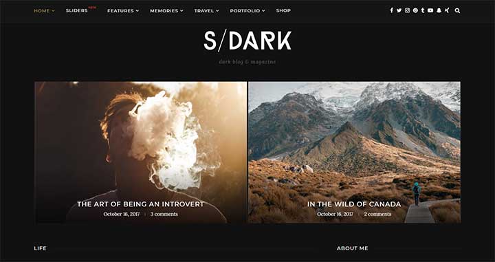 Soledad Dark WordPress Layout