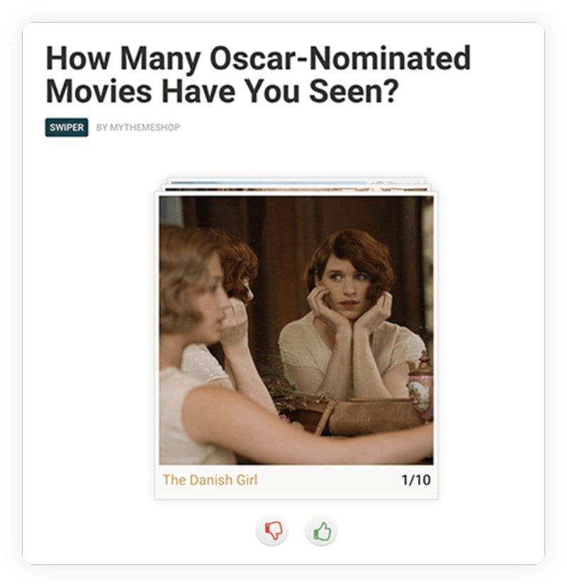 Swiper Quizzes