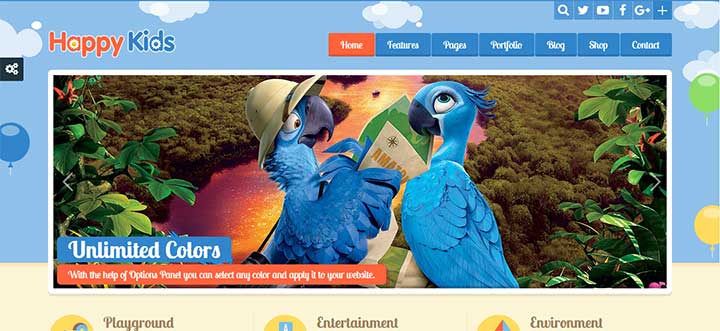 Happy Kids Children WordPress Theme