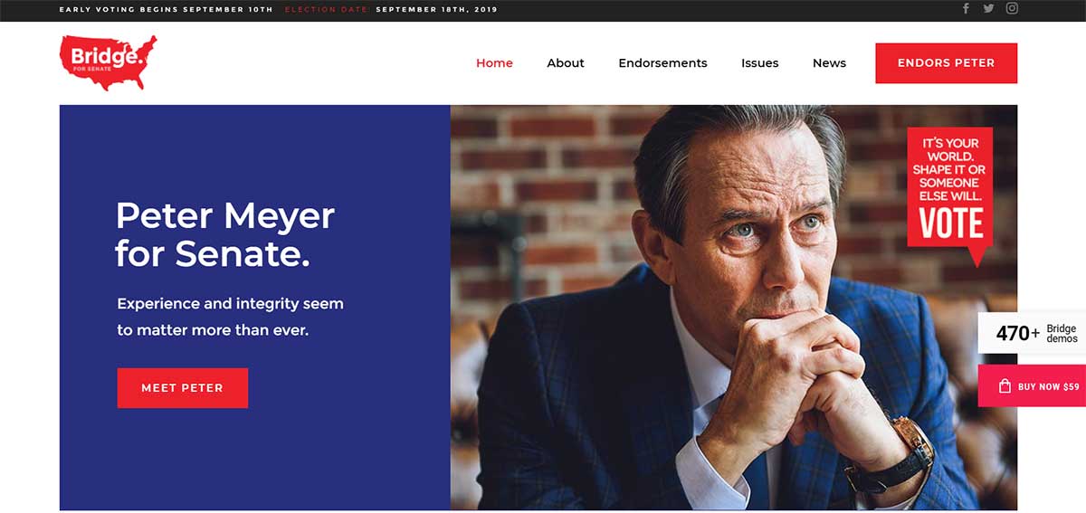 Bridge Political WordPress Theme