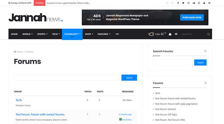 Jannah WordPress Community Theme