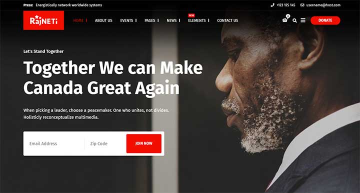 Rajneti Political WordPress Theme