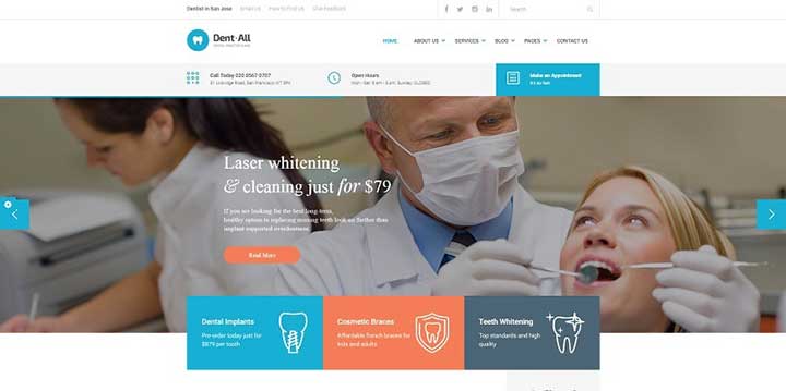 dentall-dental-practice-wordpress-theme