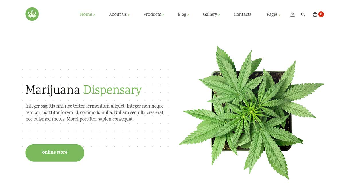 Indicana Medicinal Marijuana WordPress theme