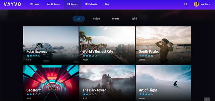 Vayvo Media Streaming & Membership Theme