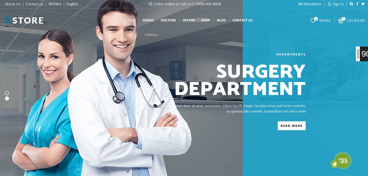 Xstore Medical Shop Theme