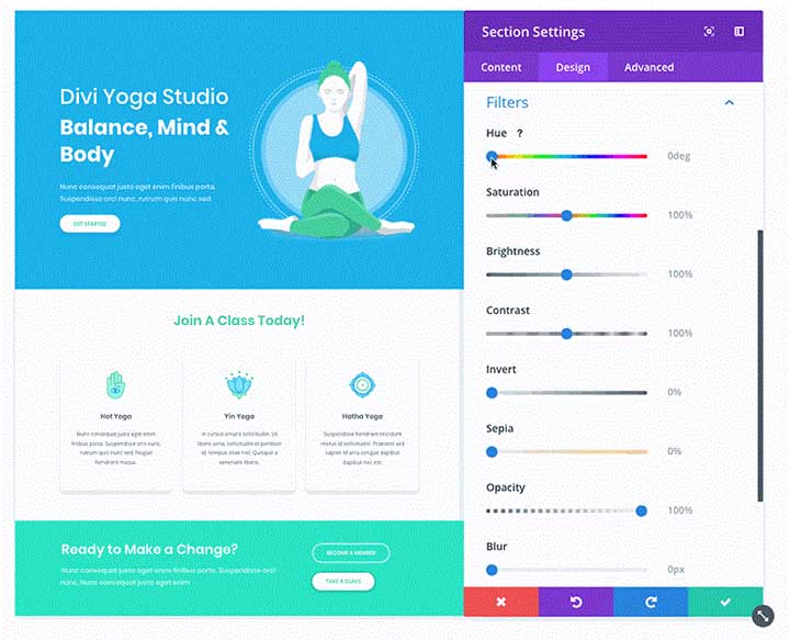 Divi Vs Ultra Image Filters