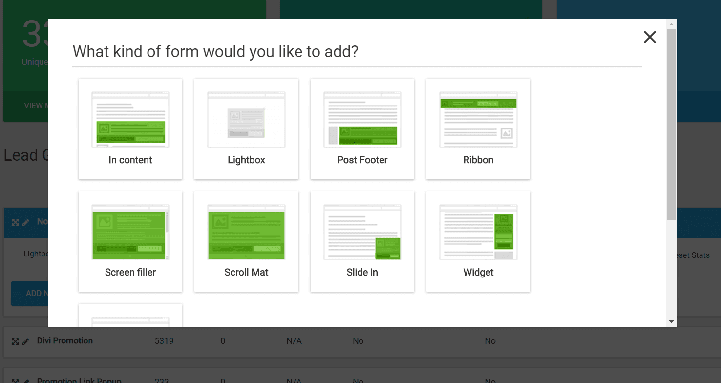 Thrive Form Types