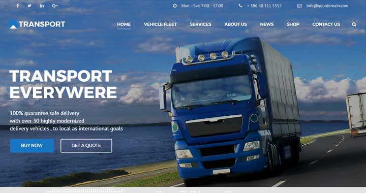 Transport WordPress Theme