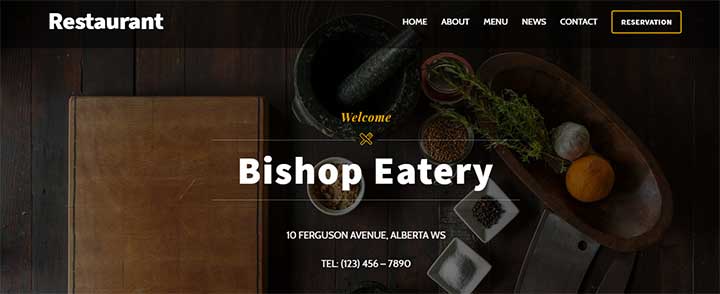 Ultra WP theme for restaurants