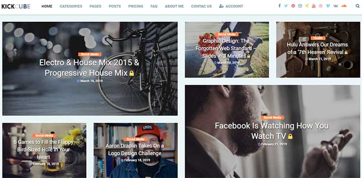 KICKCUBE Membership & User Content Sharing Theme