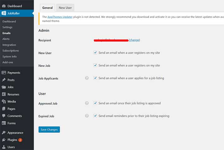 Jobroller Email