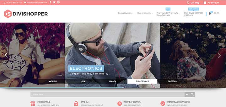 Divi Electronics Layout