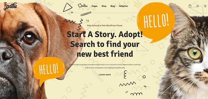 Pabu Animals and Pets WordPress Theme