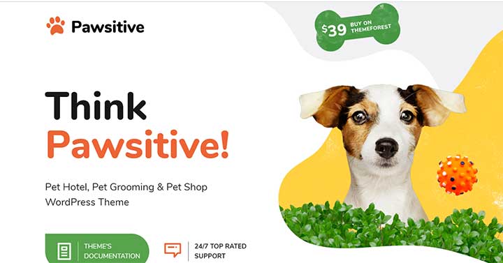 Pawsitive Pet Hotel & Shop WordPress Theme