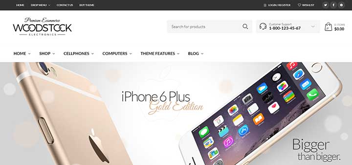 Woodstock WordPress Electronics Themes