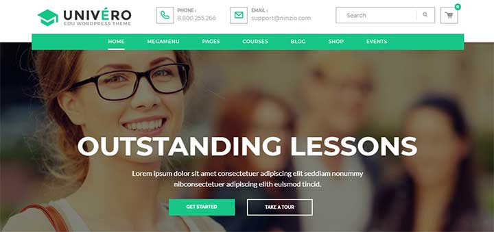 Univero Education LMS & Courses WordPress Theme