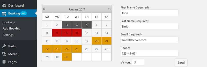 Booking Calendar WordPress Plugin