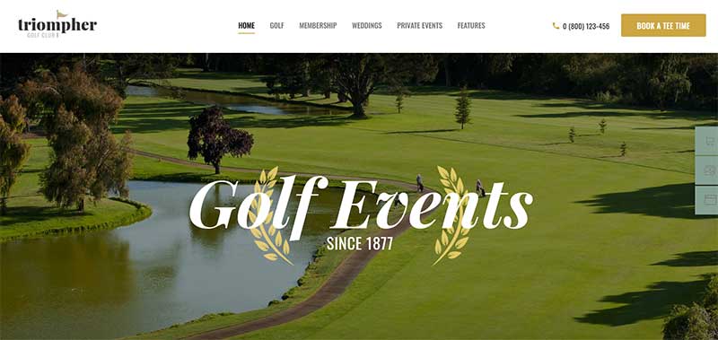 Triompher WordPress Golf Template