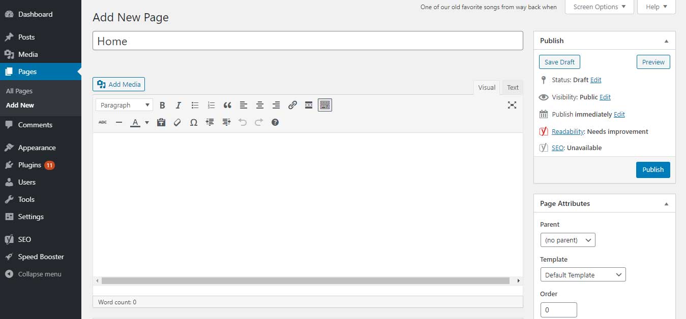 Create a One-Page Website with WordPress