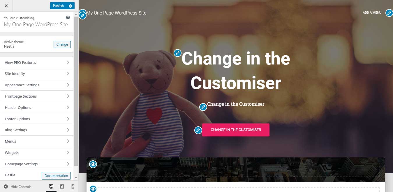 Create a One-Page Website with WordPress