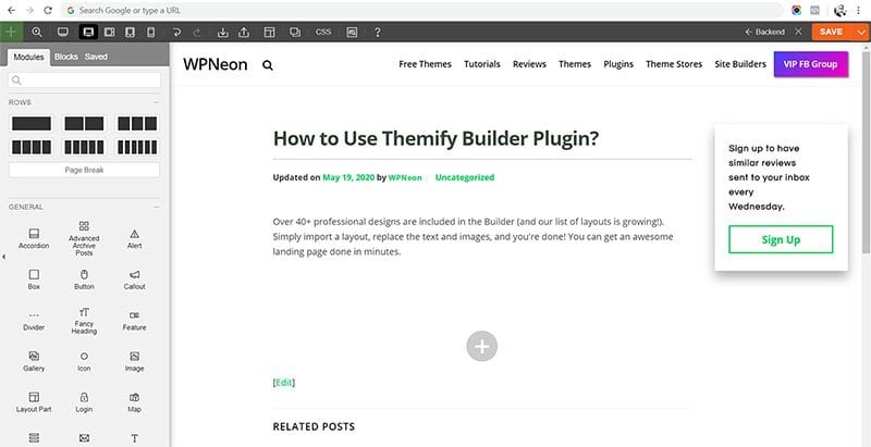 Themify Builder