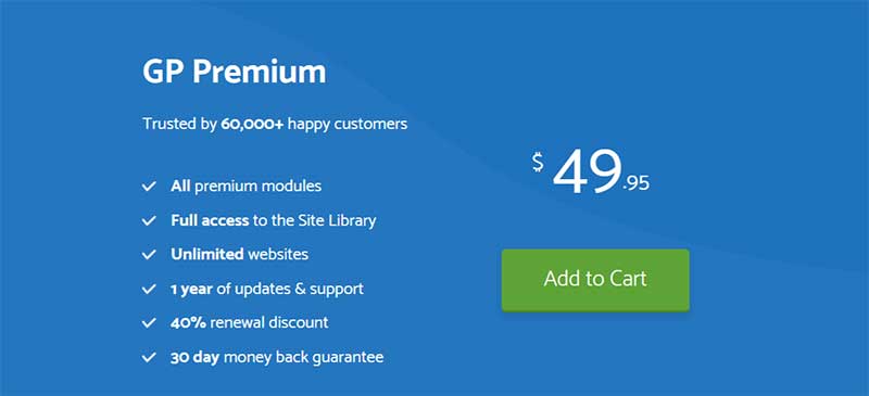 GeneratePress Pricing