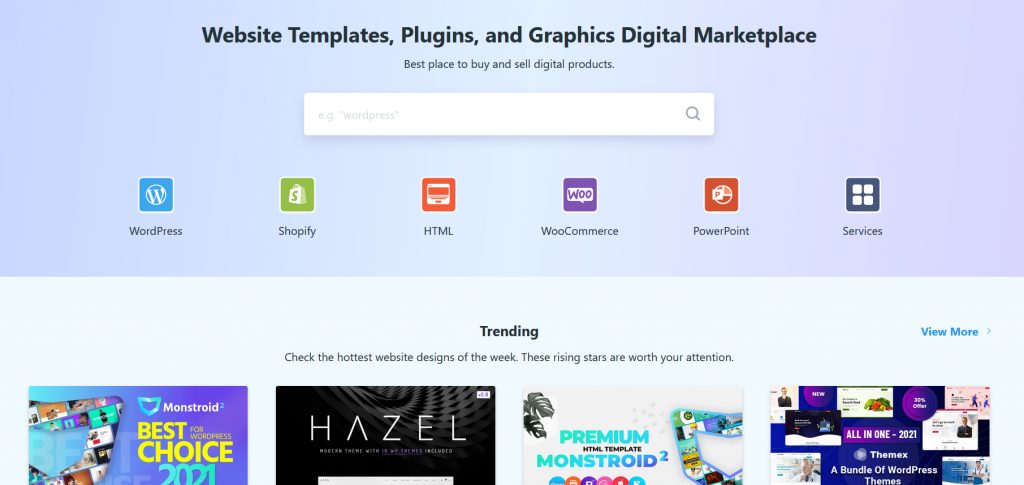 TemplateMonster theme marketplace