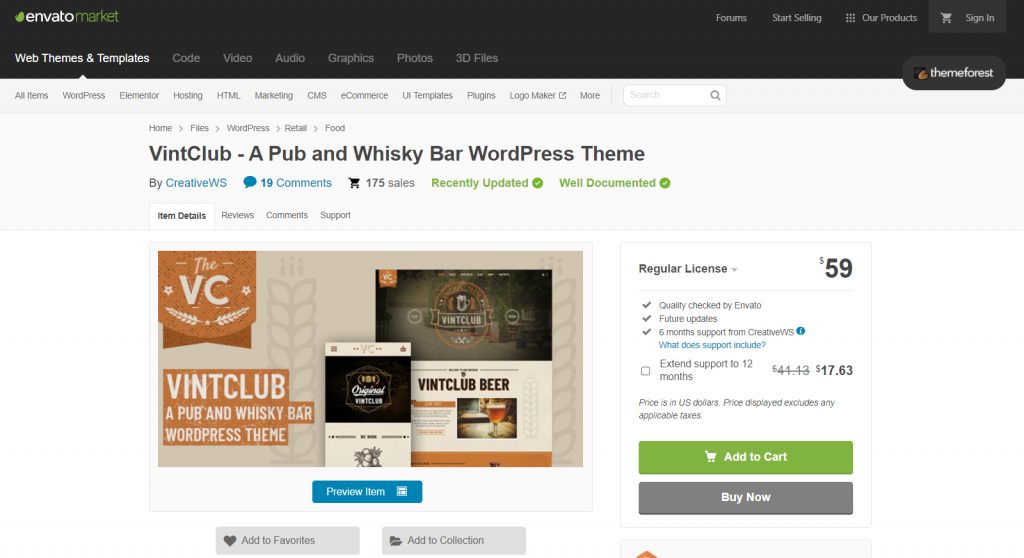 Retro-themed website demo for a vintage WordPress template