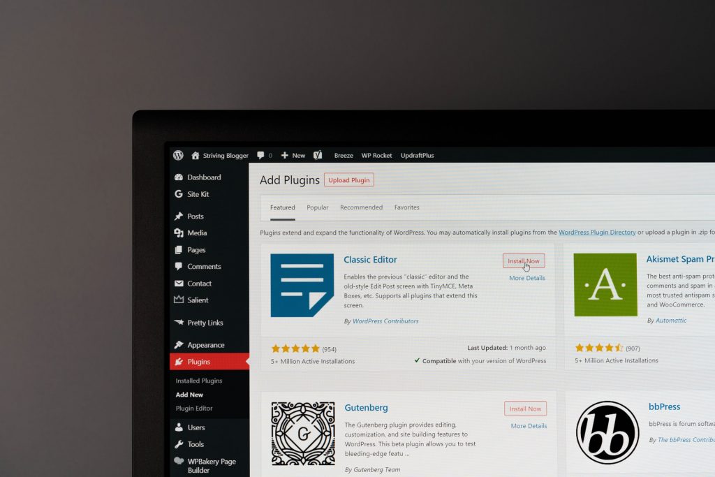 Writer working in the WordPress editor