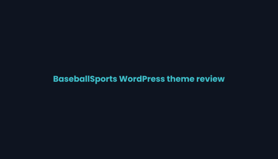 Title card for the Baseball WordPress theme review on WPNeon