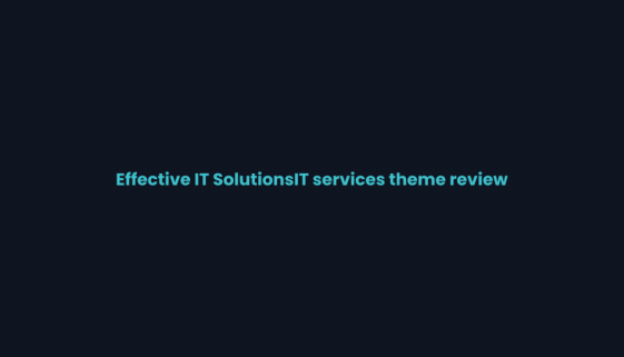 Title card for the Effective IT Solutions WordPress theme review on WPNeon