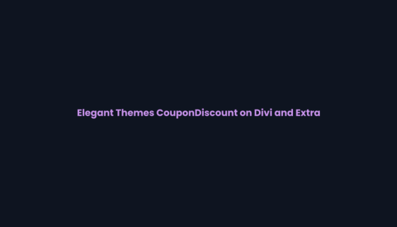 Title card for the Elegant Themes coupon and discount page on WPNeon