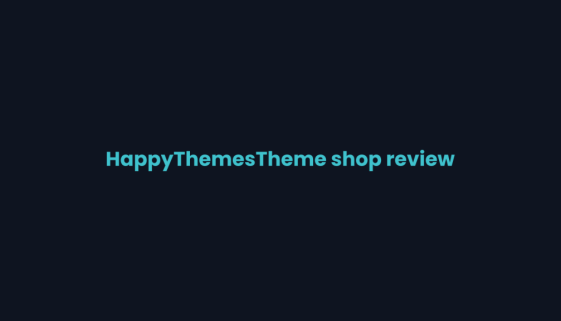 Title card for the HappyThemes theme shop review on WPNeon