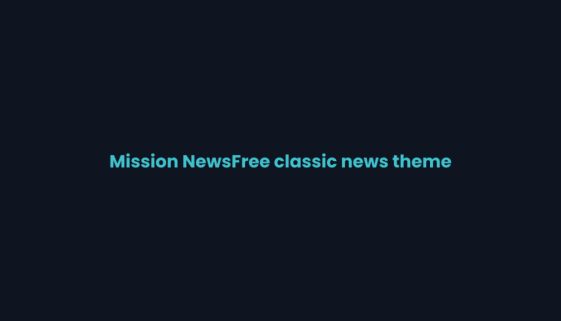 Title card for the Mission News free WordPress theme review on WPNeon