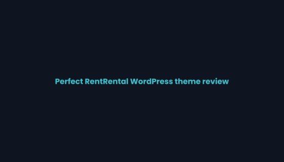 Title card for the Perfect Rent rental WordPress theme review on WPNeon