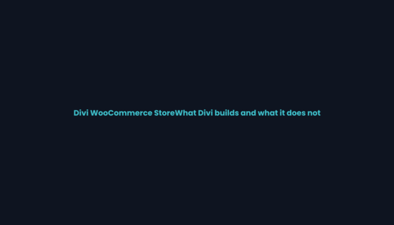 How to build a Divi WooCommerce store